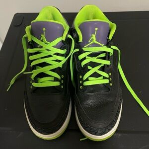 Retro Vibrant Green Air Jordan 3 Joker Sneakers